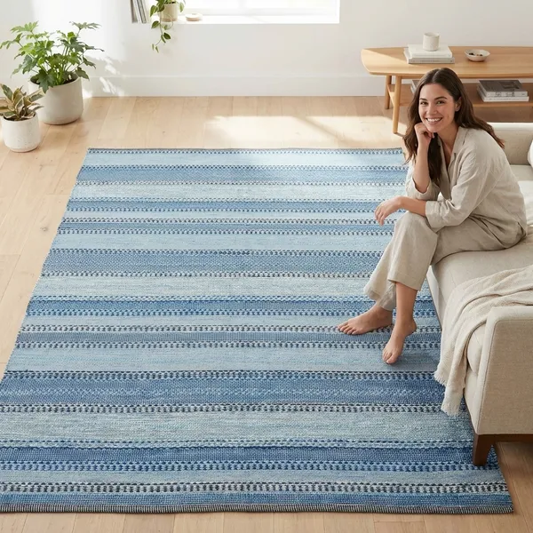 Multicolor_Handwoven_Cotton_Rug_Dhurrie_For_Living_Room_Washable_Modern_Dari_Carpet_For_Bedroom_And_Home