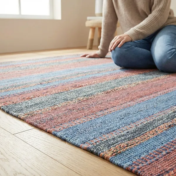 Multicolor_Handwoven_Cotton_Rug_Dhurrie_For_Living_Room_Washable_Modern_Dari_Carpet_For_Bedroom_And_Home
