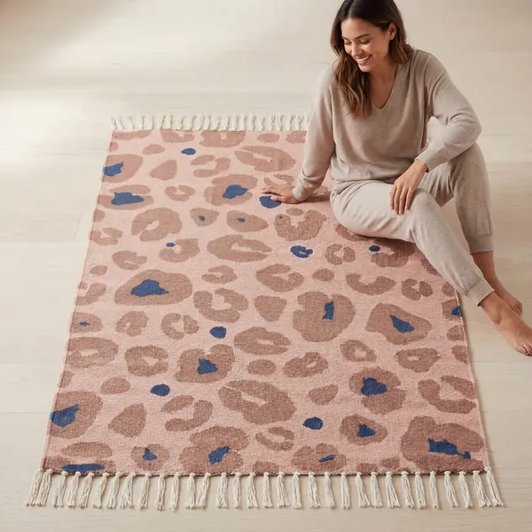 Pink_Handmade_Dhurrie_For_Living_Room_Cotton_Rug_For_Bedroom_Durable_Washable_And_Stylish_Printed_Floor_Carpet_For_Home