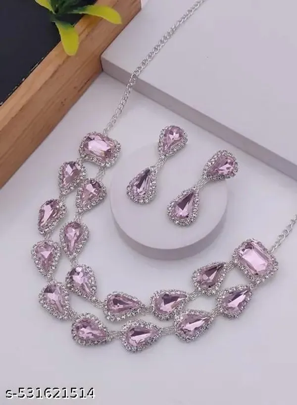 Pink_&_Royal_Diamond_Necklace_for_Women_|_Fancy_Partywear_Necklace_Set_With_Matching_Earrings_for_Girls_&_Women