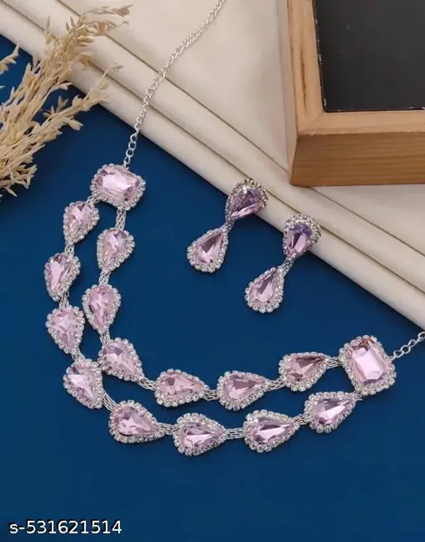 Pink_&_Royal_Diamond_Necklace_for_Women_|_Fancy_Partywear_Necklace_Set_With_Matching_Earrings_for_Girls_&_Women