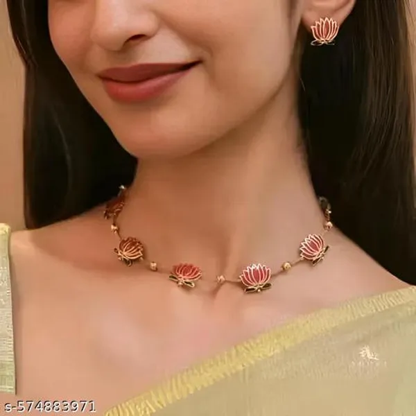 Womens_Fashion_Necklace_Set_With_Matching_Earrings