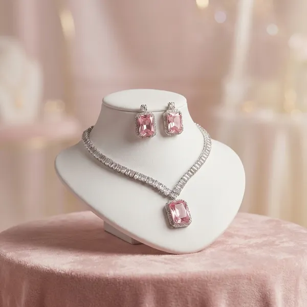Womens_Fashion_Necklace_Set_With_Matching_Earrings
