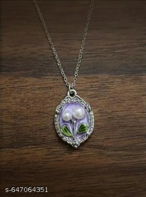 Flower_Design_Purple_Chain_Pendant_for_Women_and_Girls