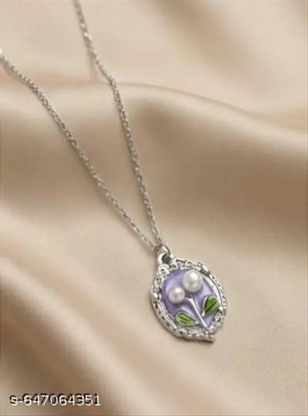 Flower_Design_Purple_Chain_Pendant_for_Women_and_Girls