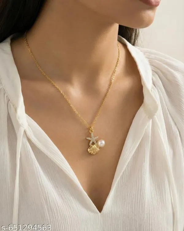 Beach_Necklace_Designer_Pendant_Star_Fish_Chain_For_Women