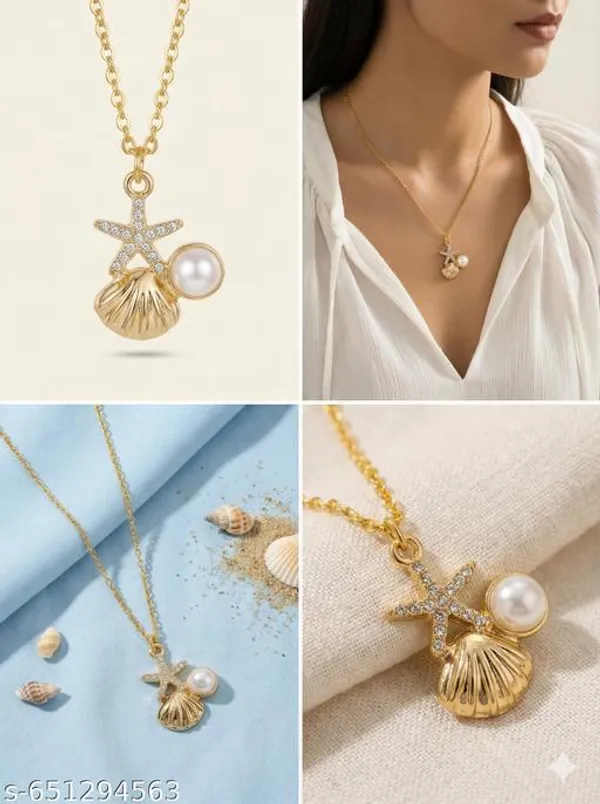 Beach_Necklace_Designer_Pendant_Star_Fish_Chain_For_Women