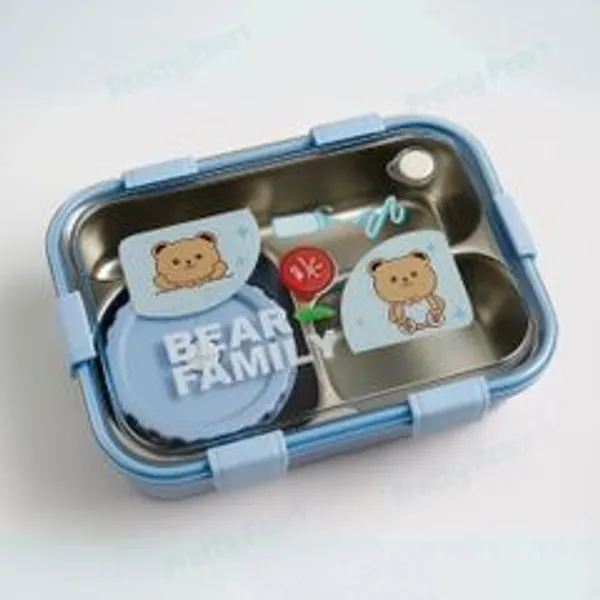 Blue_And_White_And_Beige_Stainless_Steel_And_Plastic_Bear_Family_Koi_Koi_Kawai_3_Containers_Stainless_Steel_School_Lunch_Box_And_H350_Clearship_Eco_Fused_Double_Wall_Infuser_Glass_Bottle_With_Lids_And_Ss_Infuser_Basket_Capacity_450Ml_Approx
