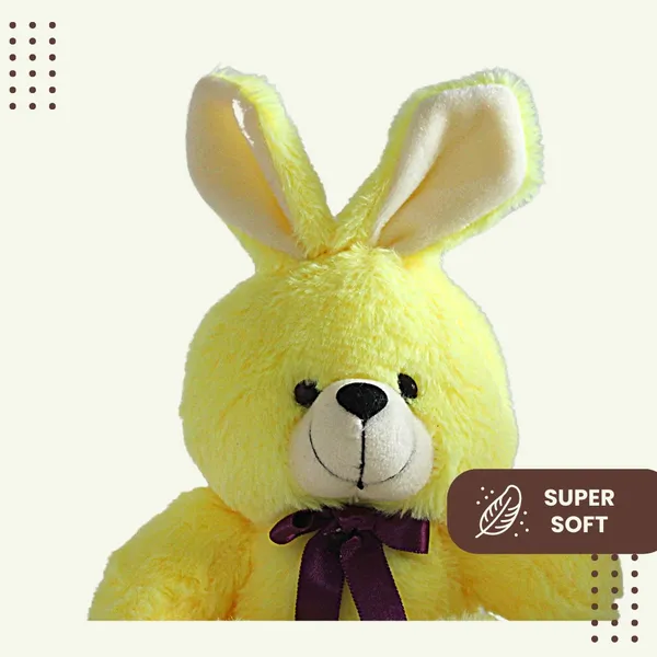 Yellow_Polyester_Fabric_Bunny_Soft_Toy_With_Paws