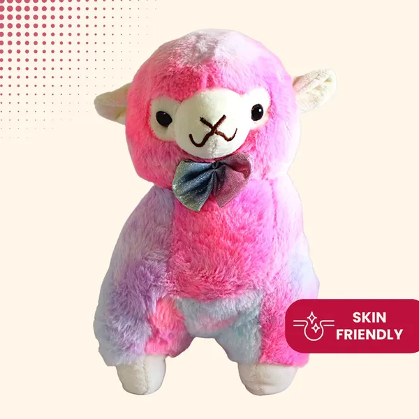 Pink_Polyester_Fabric_Lama_Soft_Toy_For_Kids