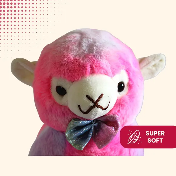 Pink_Polyester_Fabric_Lama_Soft_Toy_For_Kids