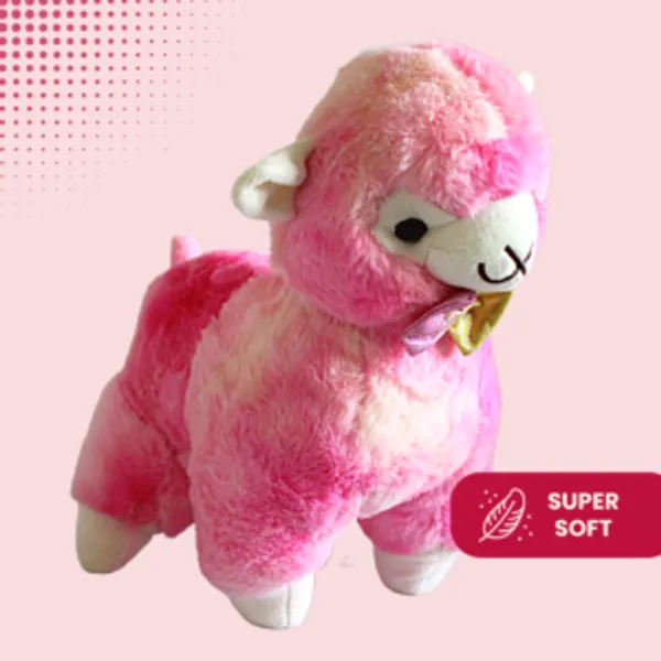 Pink_Polyester_Fabric_Lama_Soft_Toy_For_Kids