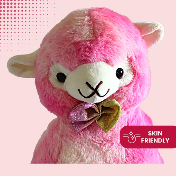 Pink_Polyester_Fabric_Lama_Soft_Toy_For_Kids