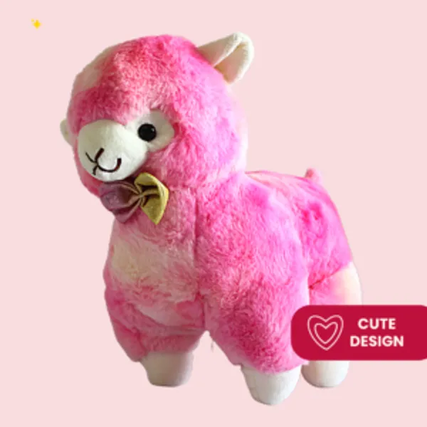 Pink_Polyester_Fabric_Lama_Soft_Toy_For_Kids