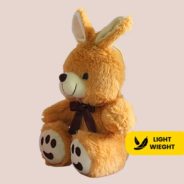 Light_Brown_Polyester_Fabric_Bunny_Soft_Toy_With_Paws