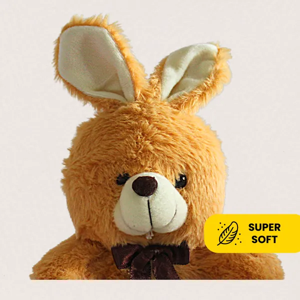 Light_Brown_Polyester_Fabric_Bunny_Soft_Toy_With_Paws