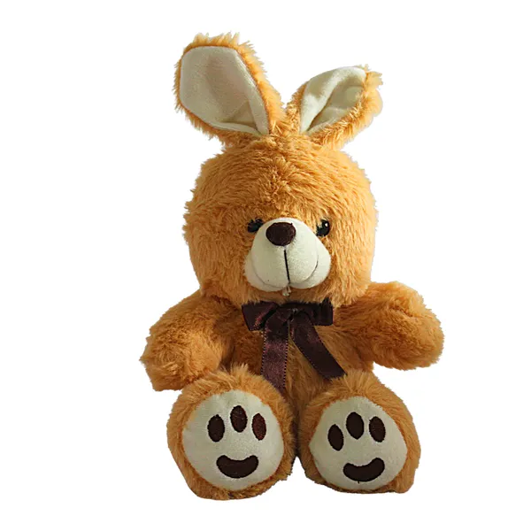 Light_Brown_Polyester_Fabric_Bunny_Soft_Toy_With_Paws