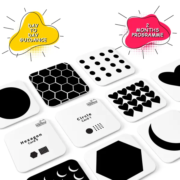 Miniwhale©_Visual_Stimulation_(Black_&_White_Flashcards)_For_Newborn_Baby_63_Days_Learning_Program_(Pack_of_18)_-_ASTM,_EN71_&_AUSNZ_Safety_Certified