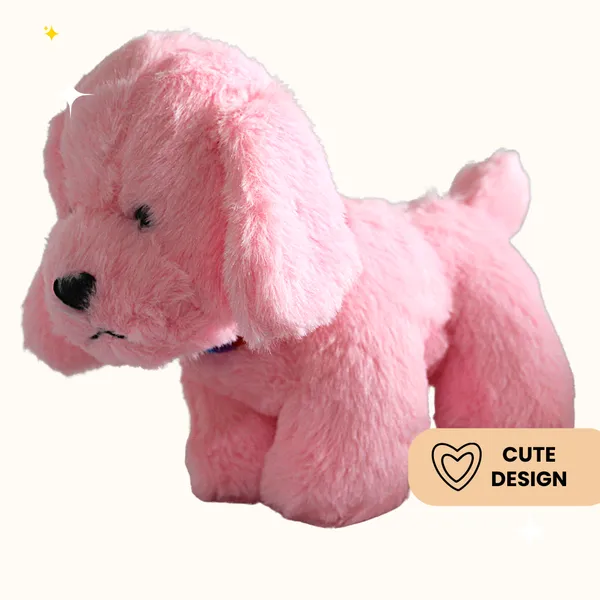 Light_Pink_Polyester_Fabric_Dog_Soft_Toy