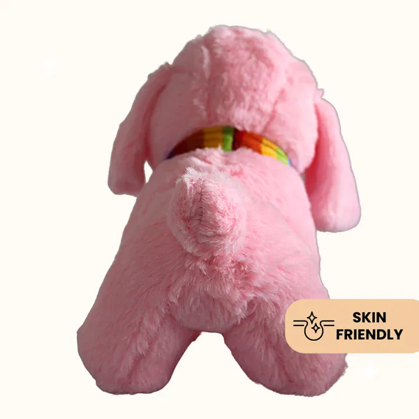 Light_Pink_Polyester_Fabric_Dog_Soft_Toy