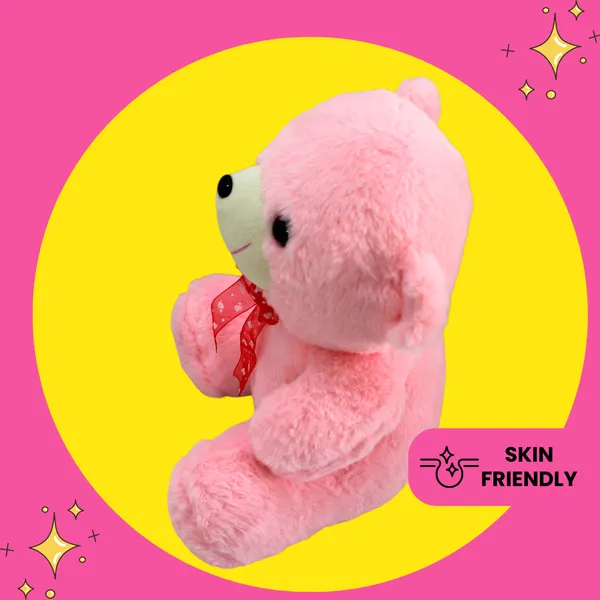 Pink_Polyester_Fabric_Teddy_Bear_Soft_Cute_Tall_Stuffed_Plushie_Perfect_Toy_For_Gift_Shopping