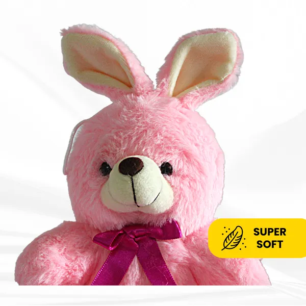 Pink_Polyester_Fabric_Bunny_Soft_Toy_With_Paws