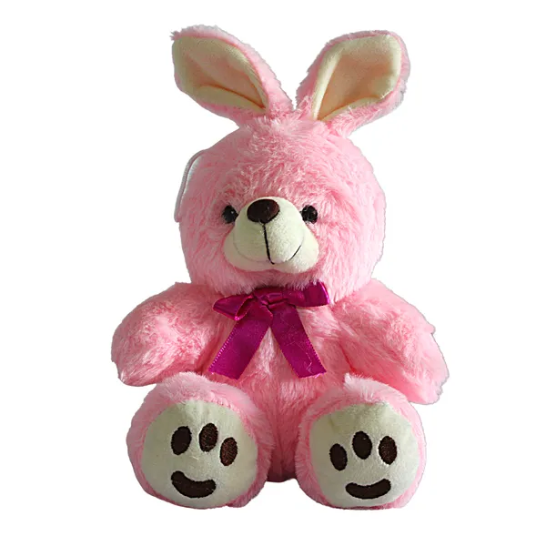 Pink_Polyester_Fabric_Bunny_Soft_Toy_With_Paws