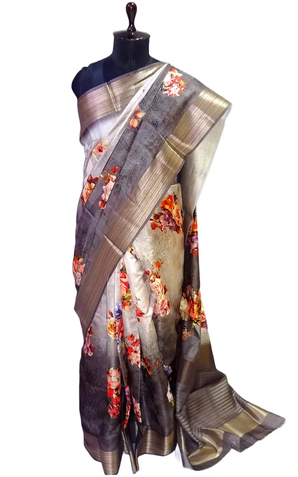 Digital_Printed_Silk_Linen_Saree_In_Dual_Tone_Grey_And_Multicolor