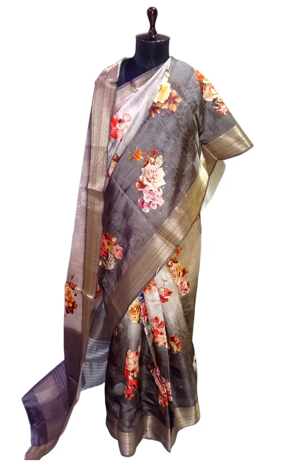 Digital_Printed_Silk_Linen_Saree_In_Dual_Tone_Grey_And_Multicolor