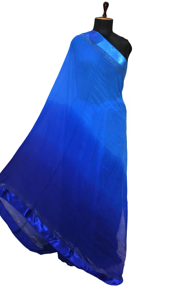 Designer_Dual_Shaded_Georgette_Saree_In_Blue_And_Silver_Zari_Work