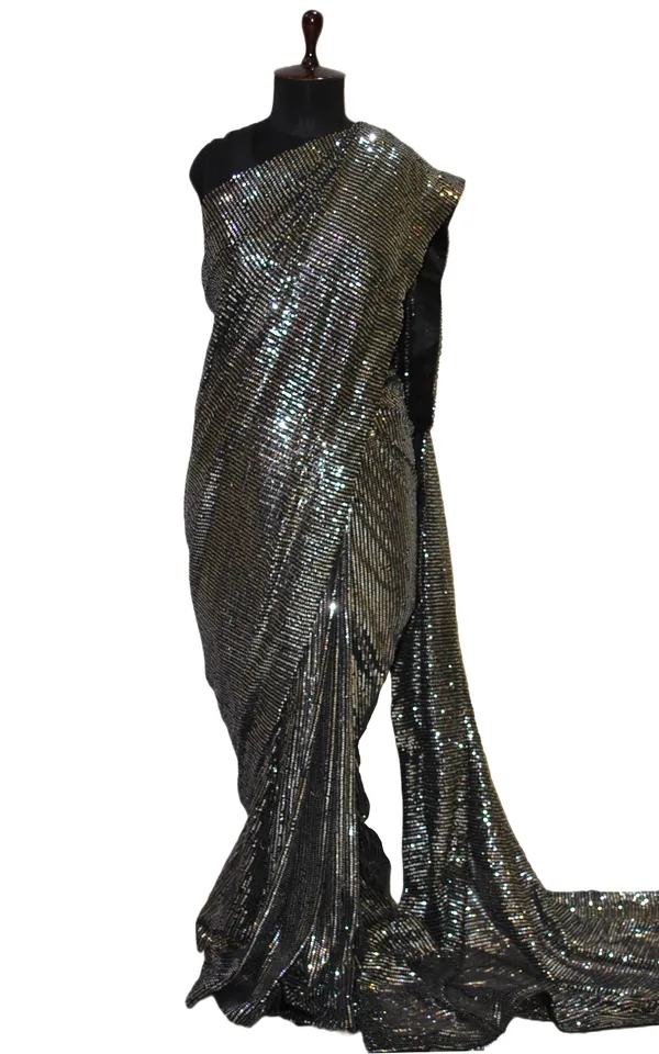 Designer_Italian_Net_With_Sequin_Woven_Bollywood_Sarees_In_Soot_Black