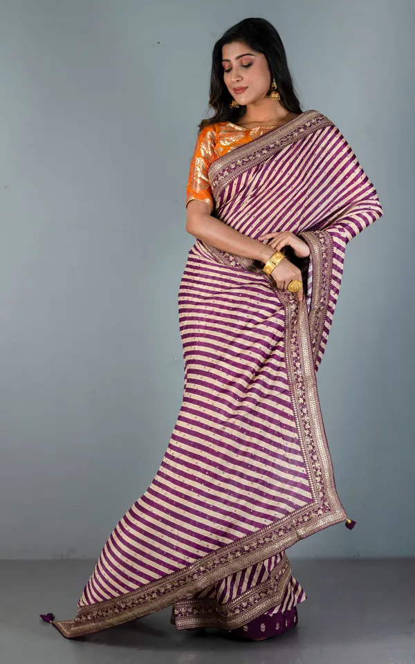 Chinon_Crepe_Silk_Zardozi_Work_Saree_In_Byzantine_Purple_And_Biscotti