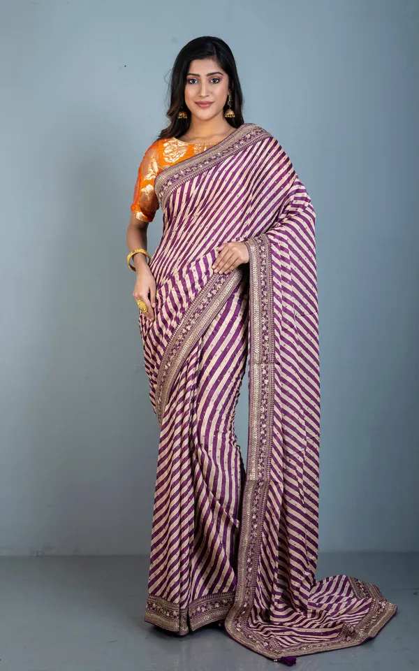 Chinon_Crepe_Silk_Zardozi_Work_Saree_In_Byzantine_Purple_And_Biscotti