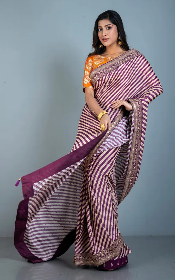 Chinon_Crepe_Silk_Zardozi_Work_Saree_In_Byzantine_Purple_And_Biscotti