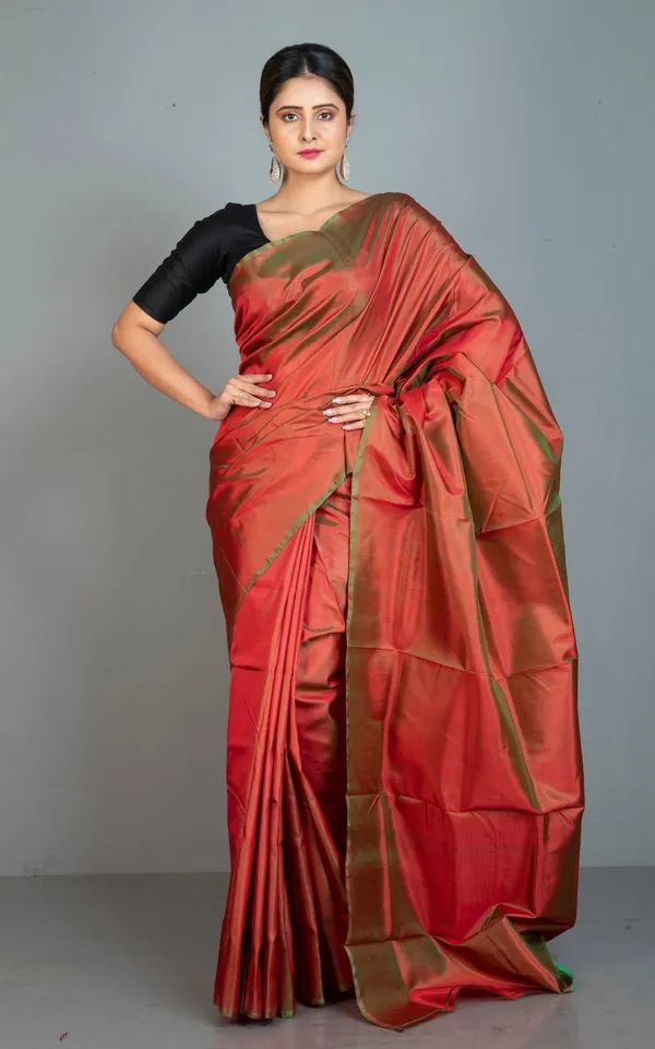 Soft_Woven_Bishnupuri_Katan_Silk_Saree_In_Rustic_Red