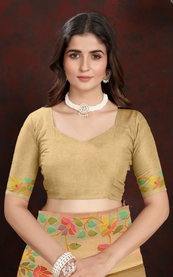 Tantuja_Inspired_Traditional_Soft_Jamdani_Saree_In_Warm_Beige_Golden_And_Multicolor_Nakshi_Thread_Weave