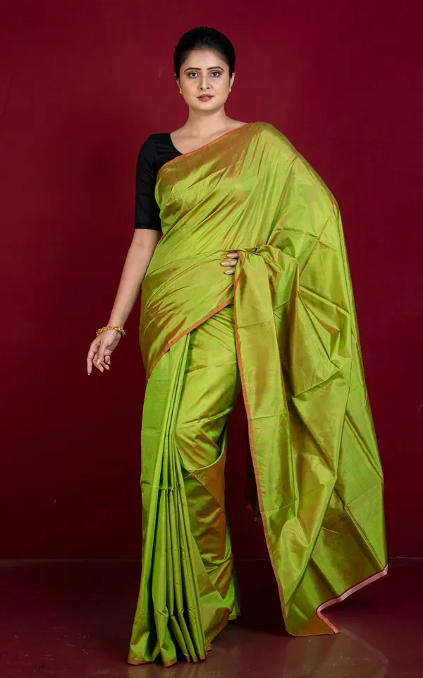 Soft_Woven_Bishnupuri_Katan_Silk_Saree_In_Bamboo_Grass_Green