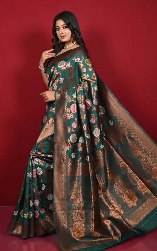 Traditional_Jaal_Meenakari_Nakshi_Motif_Work_Softy_Katan_Silk_Saree_In_Kaitoke_Green_Antique_Golden_And_Multicolor