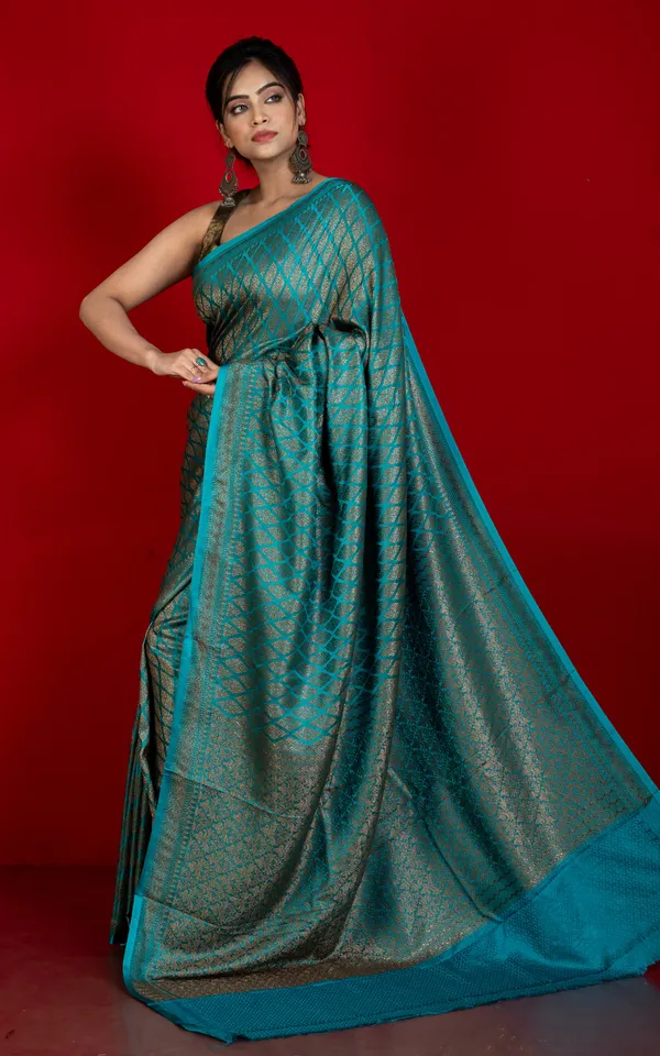 Brocade_Mashru_Katan_Banarasi_Silk_Saree_In_Pacific_Blue_And_Antique_Gold