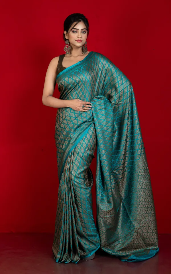 Brocade_Mashru_Katan_Banarasi_Silk_Saree_In_Pacific_Blue_And_Antique_Gold