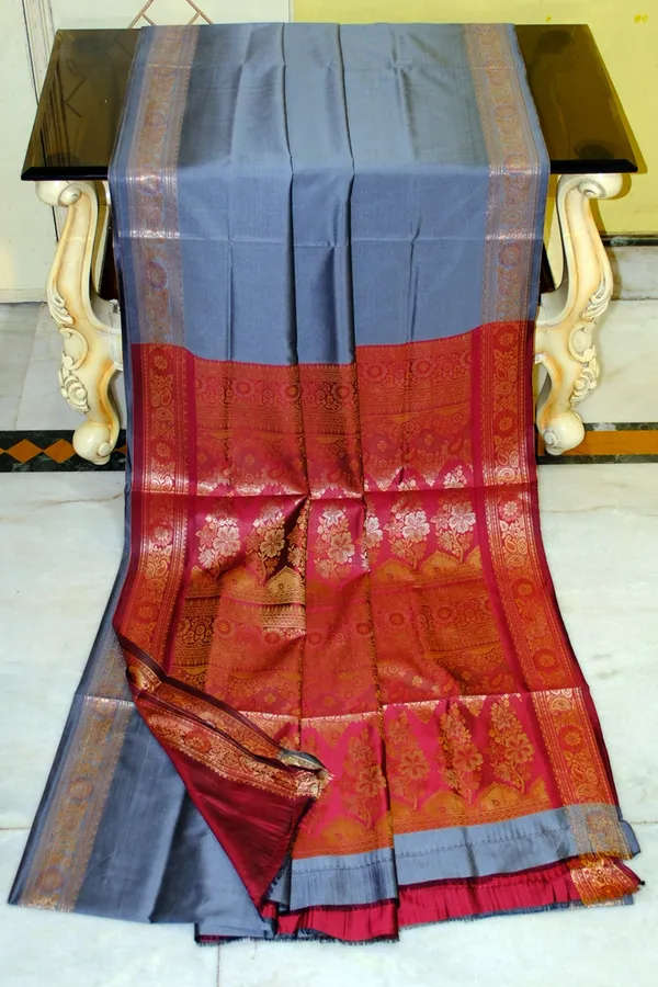 Pashmina_Thread_Work_Gadwal_Silk_Saree_In_Oslo_Grey_And_Terracotta_Red