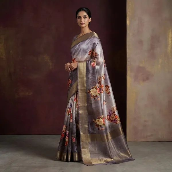 Digital_Printed_Silk_Linen_Saree_In_Dual_Tone_Grey_And_Multicolor