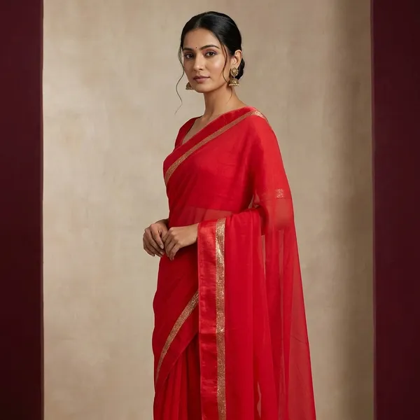 Designer_Dual_Shaded_Georgette_Saree_In_Paradise_Pink_And_Silver_Zari_Work