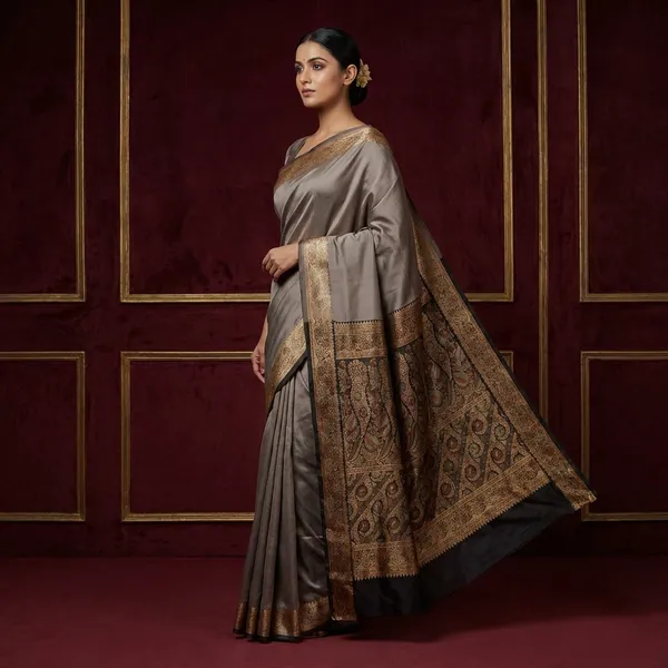 Pashmina_Thread_Work_Gadwal_Silk_Saree_In_Grey_Cloud_And_Black