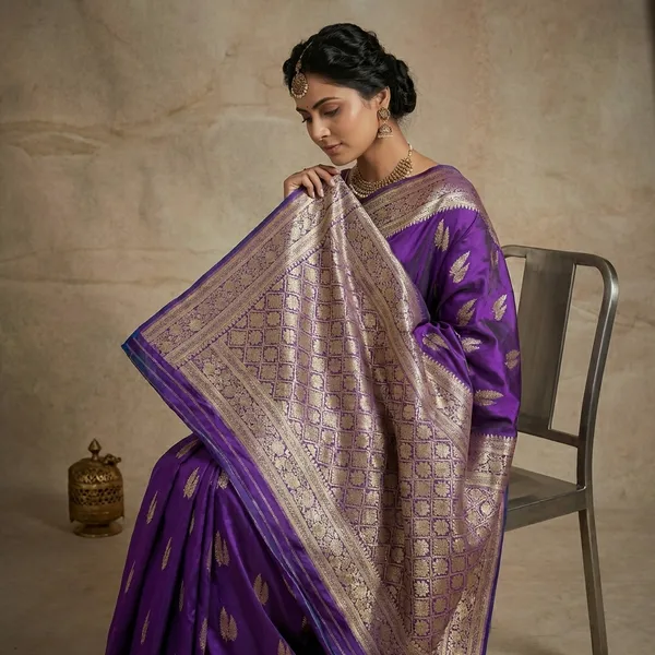 Traditional_Woven_Teifi_Tree_Butta_Katan_Silk_Saree_In_Purple_Heart_And_Antique_Golden