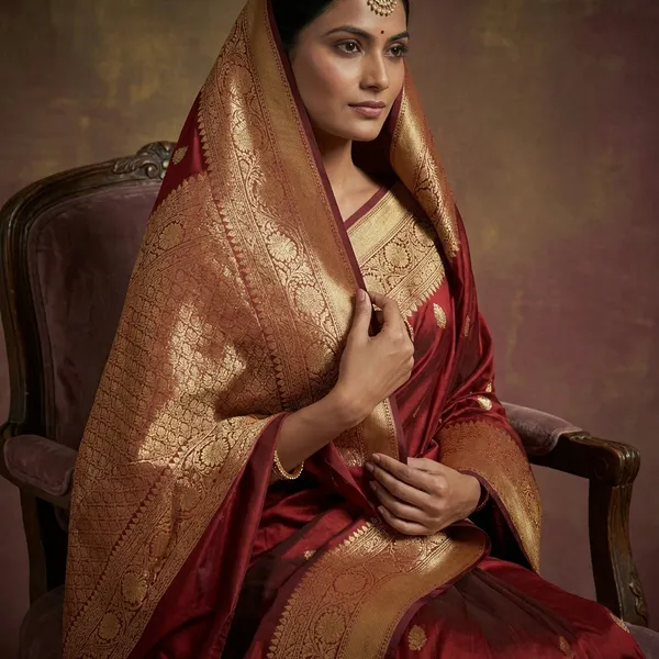 Pashmina_Thread_Work_Gadwal_Silk_Saree_In_Beige_And_Maroon