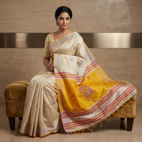 Hand_Woven_Bishnupuri_Kalakshetra_Katan_Silk_Saree_In_Platinum_White_Navy_Blue_Red_And_Honey_Yellow