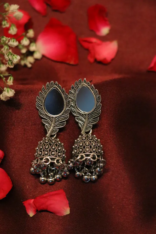 Blue_And_Silver_Alloy_Jhumka_Earrings_For_Women