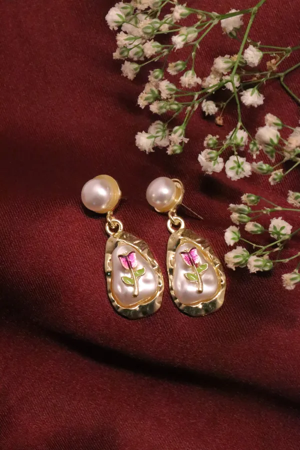 White_Alloy_Earrings_For_Women