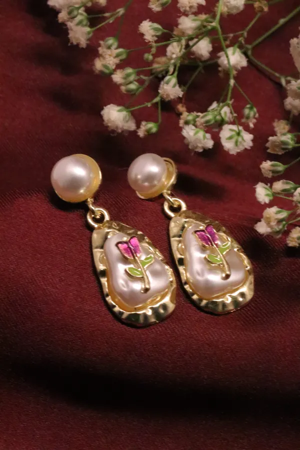 White_Alloy_Earrings_For_Women
